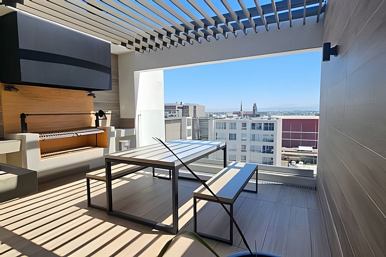 Apartamento com ar-condicionado a minutos da Movistar Arena,