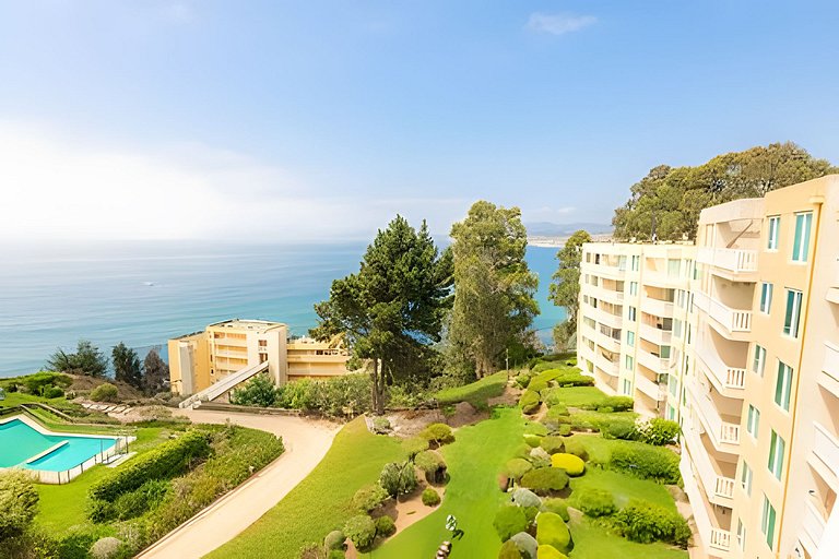 Apartamento em complexo privado, à beira-mar, Horcón.