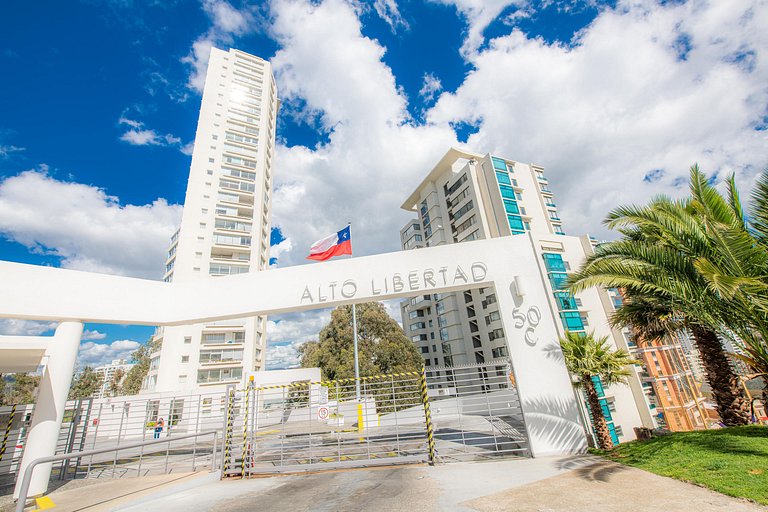 Apartamento a passos do mar e do Mall Marina, Viña del Mar.