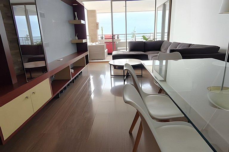 Spacious and modern apartment facing the sea