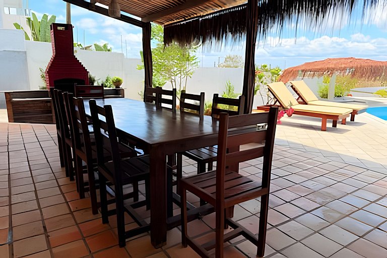 Casa Tropical com Piscina Privativa em Tibau