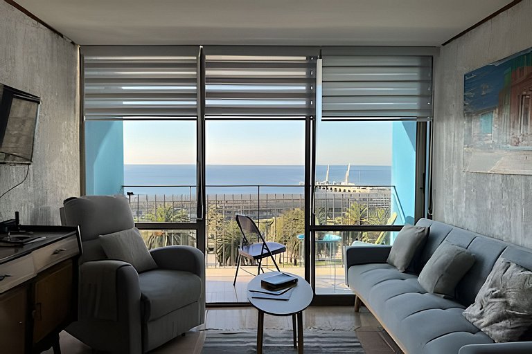Apartamento com vista para o mar, a passos do Muelle Barón.
