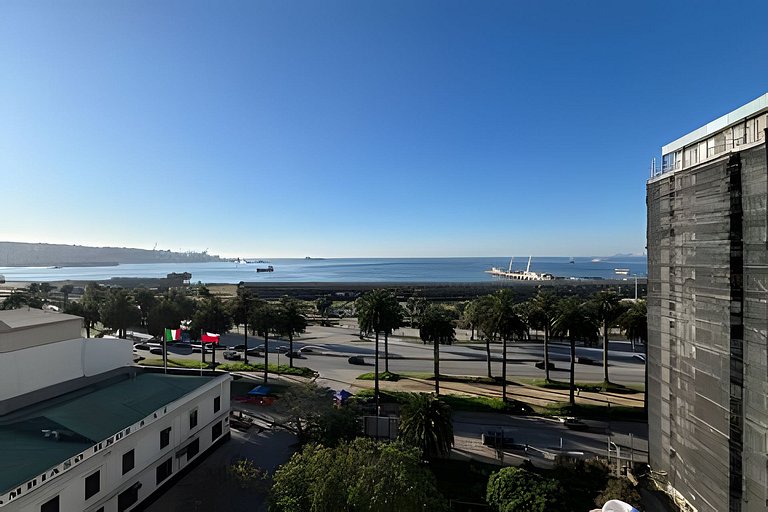 Apartamento com vista para o mar, a passos do Muelle Barón.