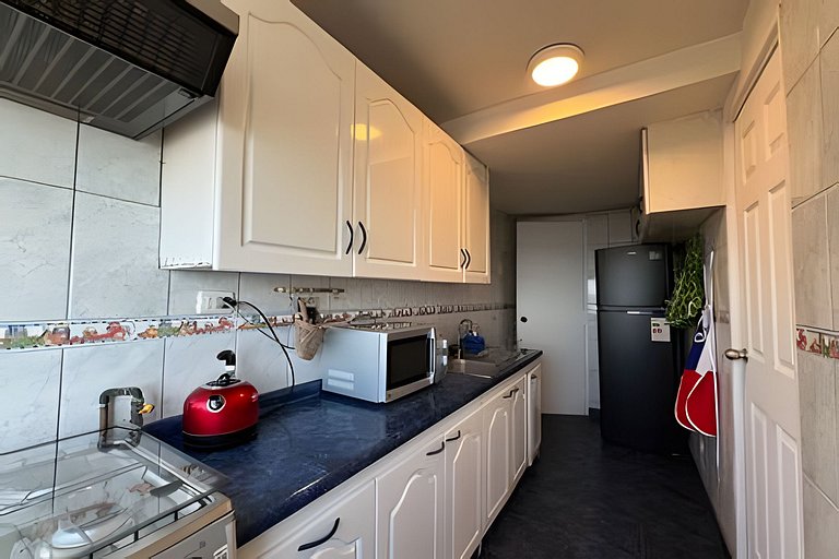 Apartment with ocean view, steps from Muelle Barón.