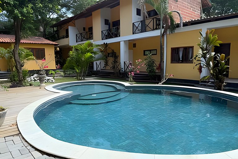 Posada con piscina y entorno tropical, Pipa.