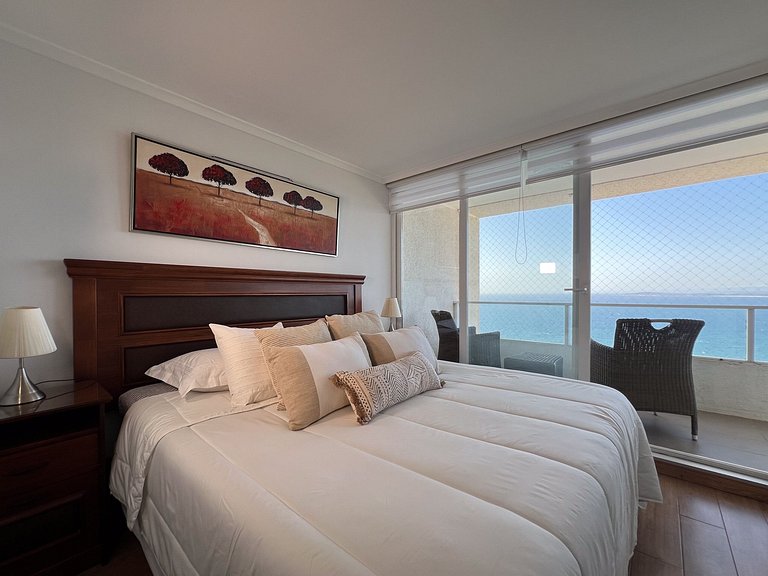 Departamento con vista al mar en Costa de Montemar.