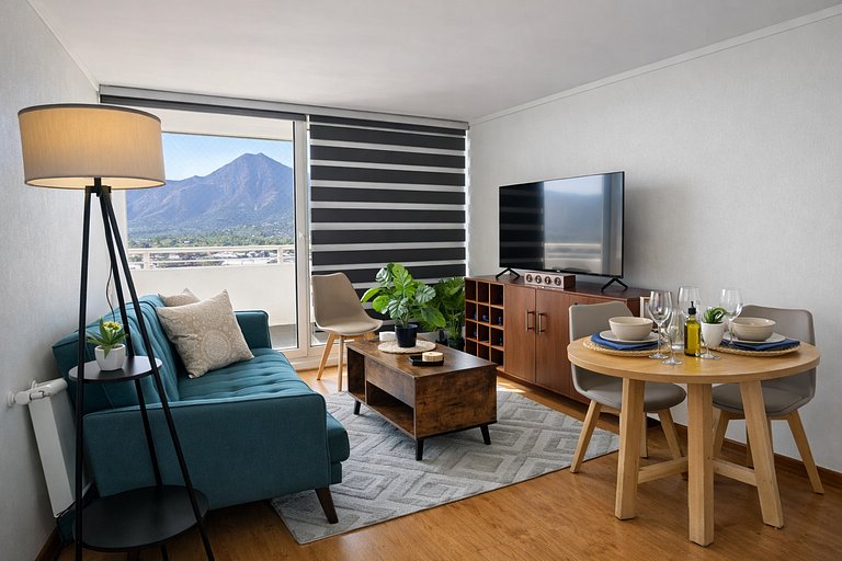 Apartment steps from Mall Alto Las Condes.