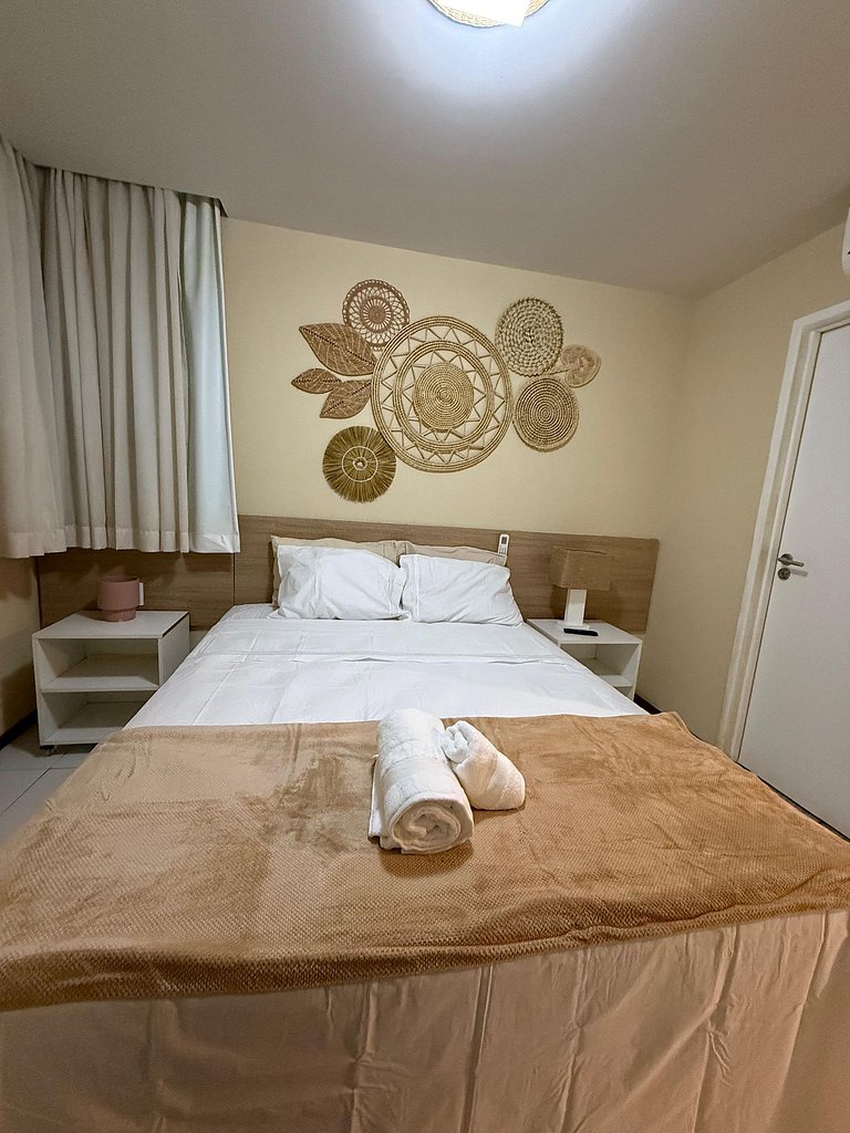 Apartamento con increíbles piscinas, Barra de São Miguel.