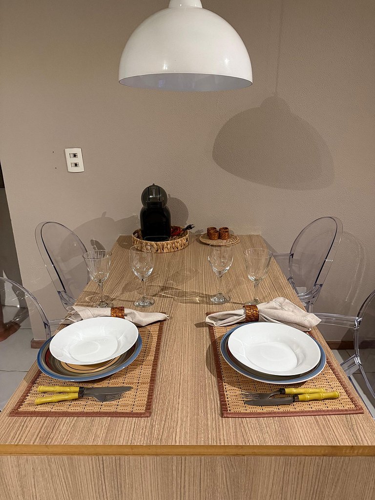 Apartamento com piscinas incríveis, Barra de São Miguel.