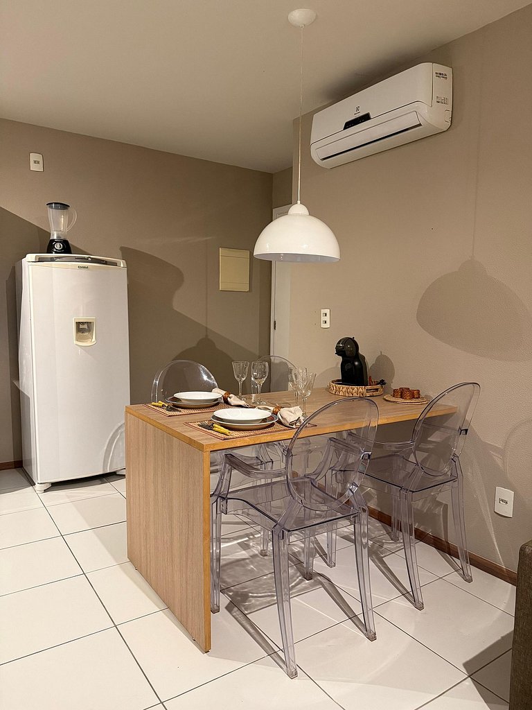 Apartamento com piscinas incríveis, Barra de São Miguel.
