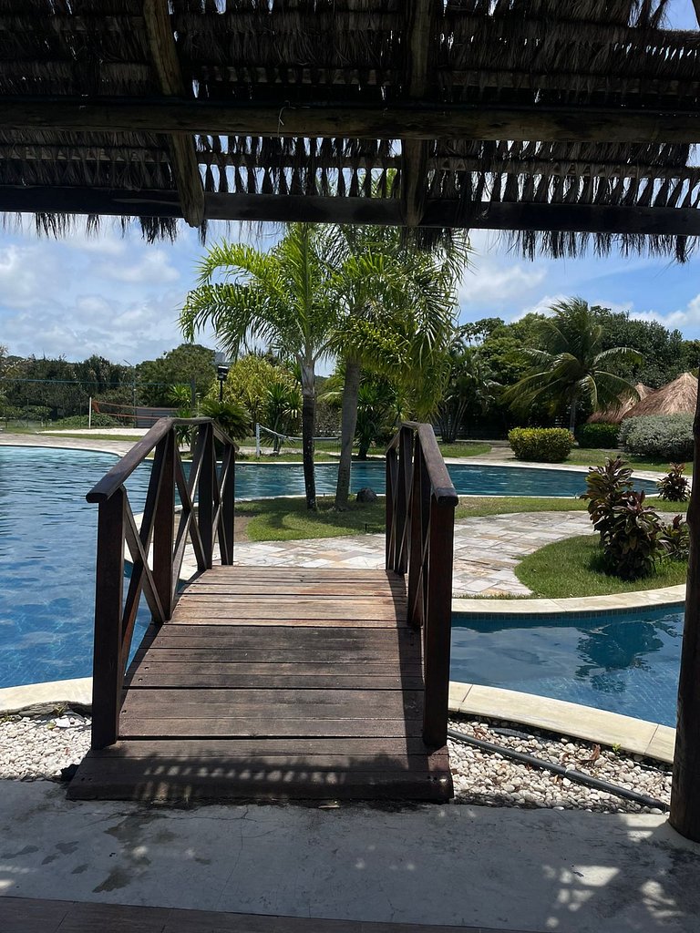 Apartamento com piscinas incríveis, Barra de São Miguel.