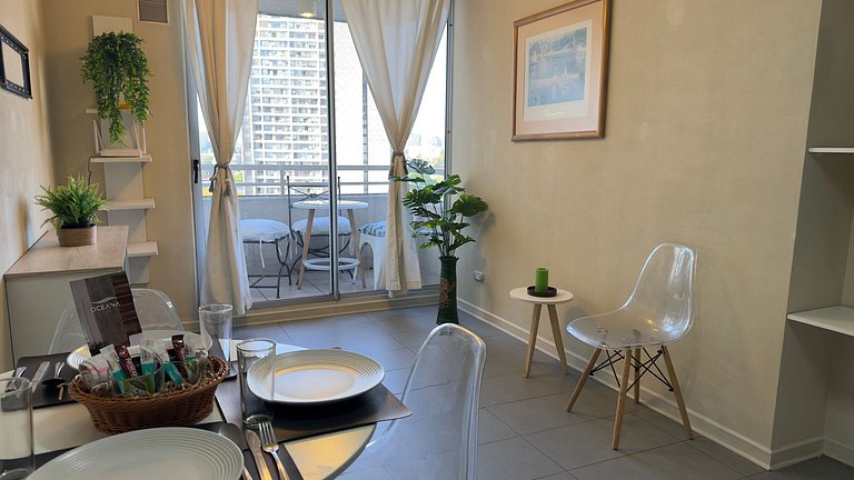 Apartamento a passos do metrô em Estación Central.