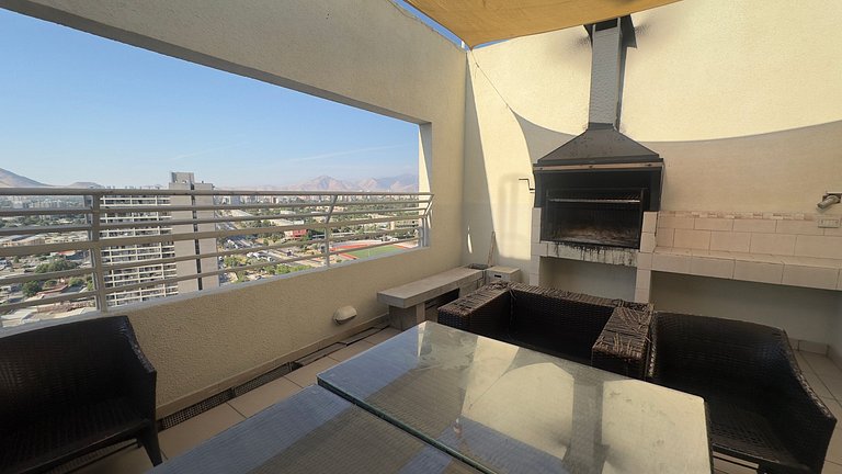 Apartamento a passos do metrô em Estación Central.