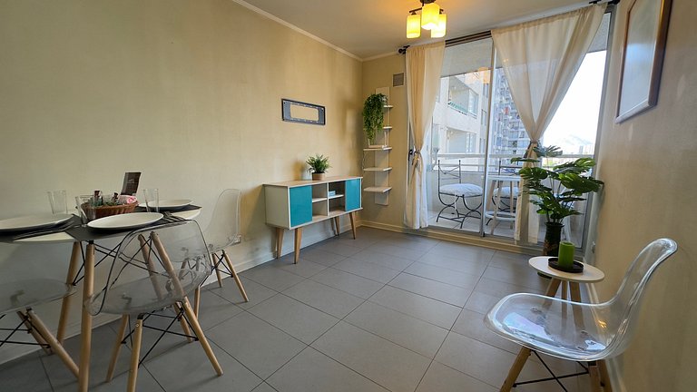 Apartamento a passos do metrô em Estación Central.