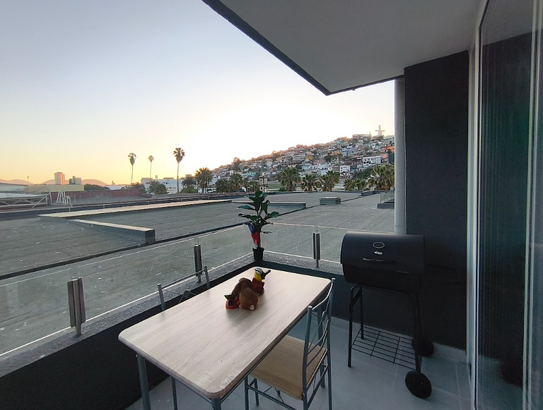 Apartamento de frente para o mar com vista incrível em Coqui