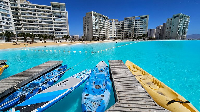 Apartment with incredible artificial lagoon, La Serena.