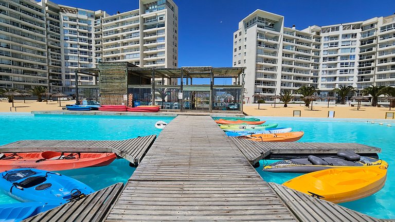 Apartamento com incrível lagoa artificial, La Serena.