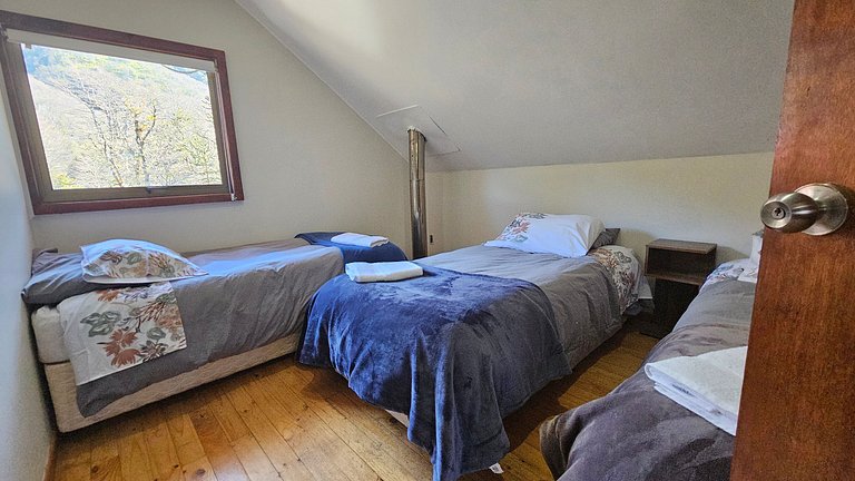 Incrível cabana familiar em Corralco.