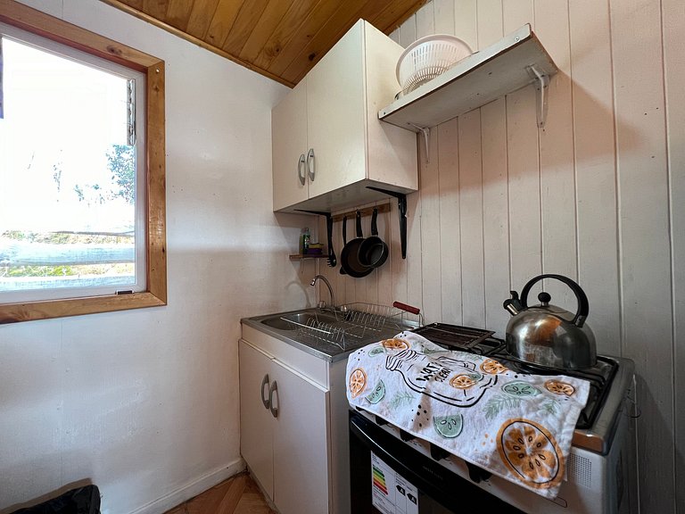 Family cabin with hot tub in Licanray.