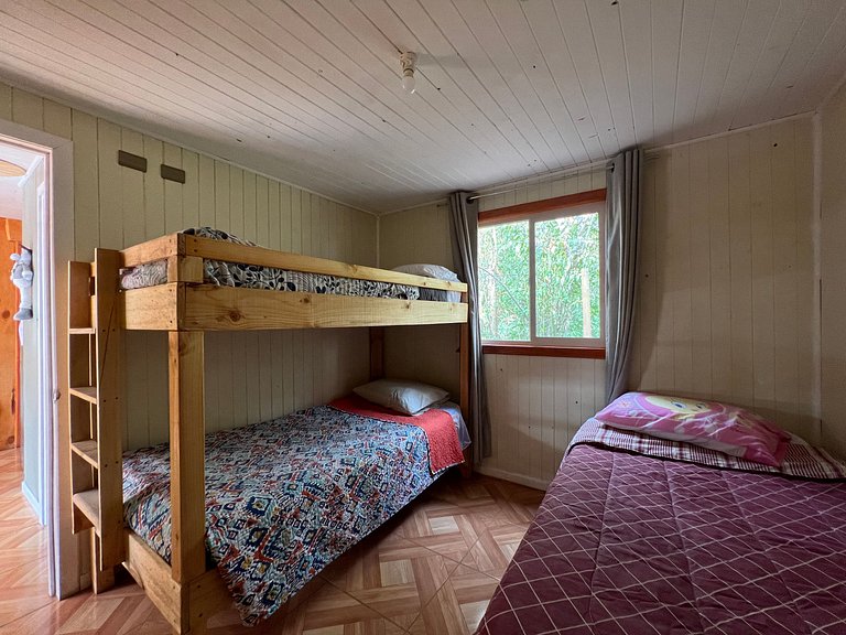 Cabana com tina de água quente em complexo privado, Licanray