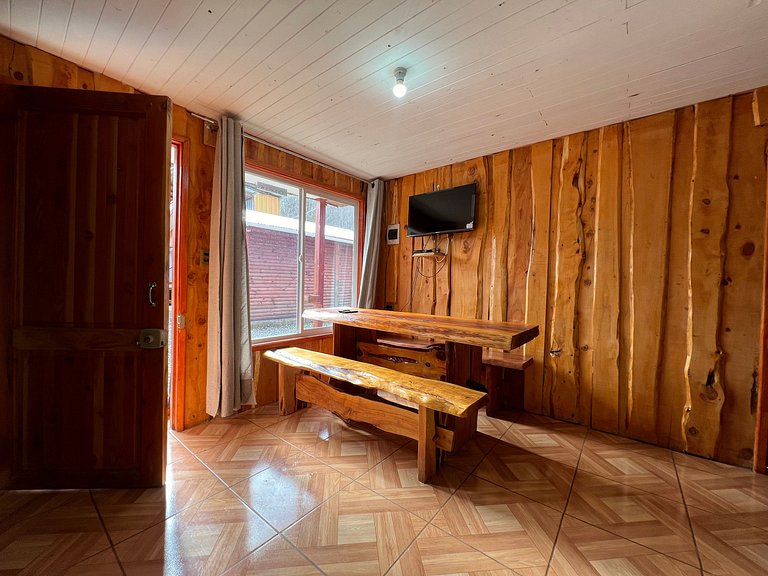 Cabana com tina de água quente em complexo privado, Licanray