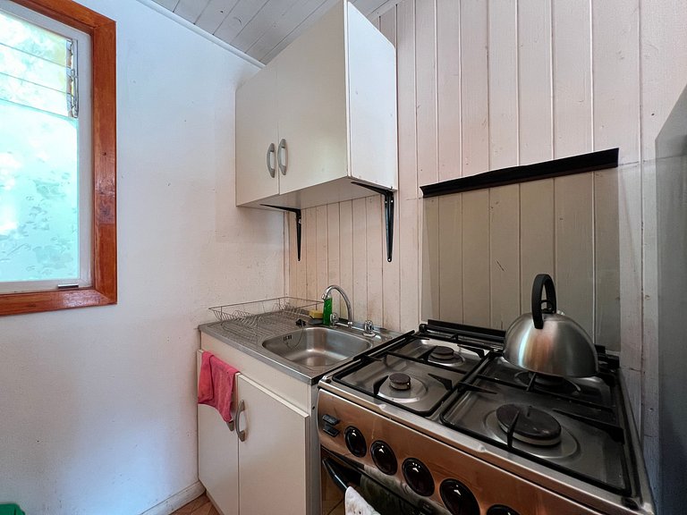 Cabana com tina de água quente em complexo privado, Licanray