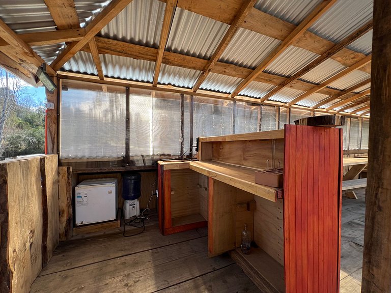 Cabaña con tinaja en complejo privado, Licanray.