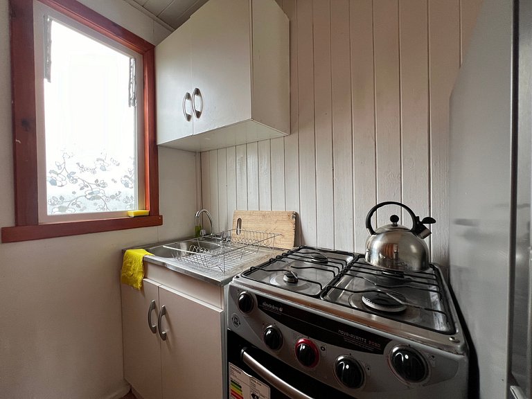 Cabana familiar a passos do Lago Licanray.