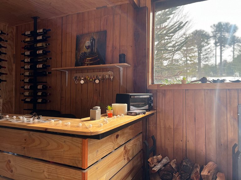 Room in a mountain center, Corralco.