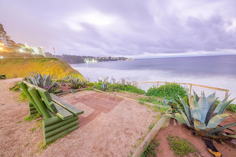 Cálido departamento con vista al mar, Horcón.