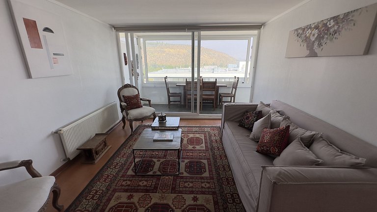 Apartment steps from Mall Alto Las Condes.