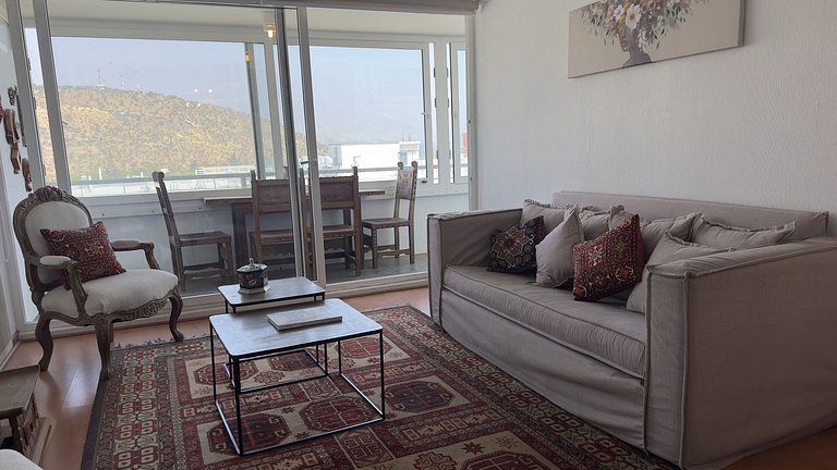 Apartment steps from Mall Alto Las Condes.