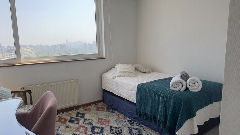 Apartment steps from Mall Alto Las Condes.