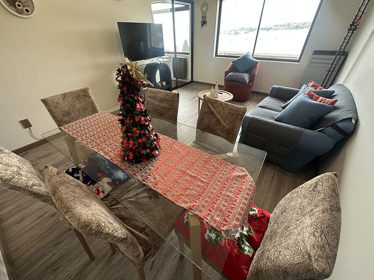 Apartamento a passos do Lago Villarrica.