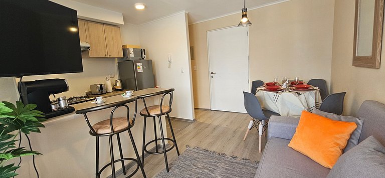 Apartamento confortável com estacionamento e piscina