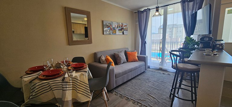 Departamento con parking en Villarrica.