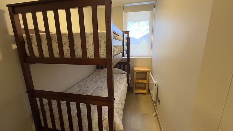 Incrível apartamento familiar com estacionamento em Pucón.