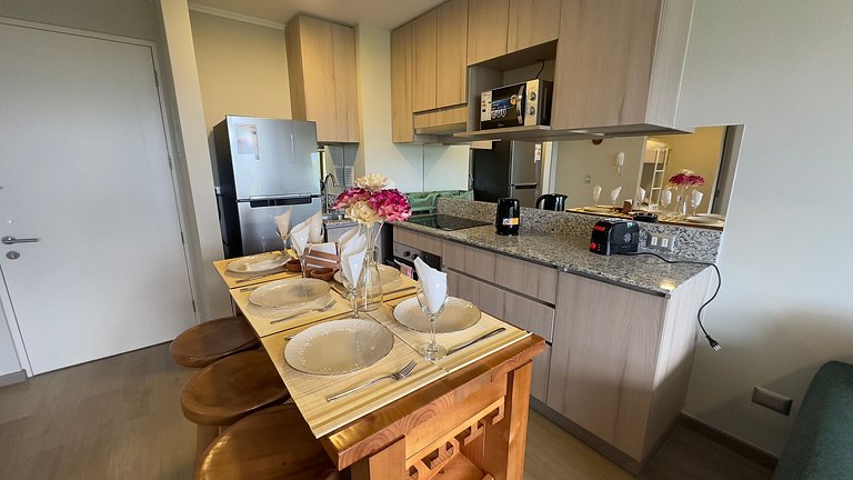 Incredible family apartment with parking in Pucón.