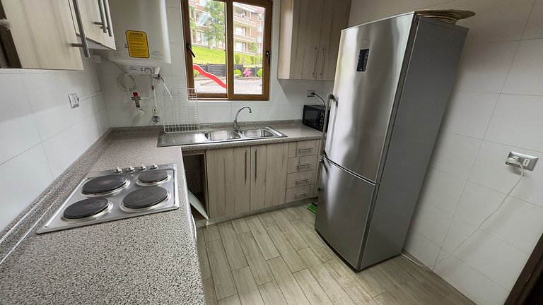 Incrível apartamento familiar com estacionamento em Pucón.