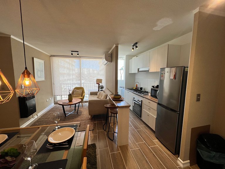 Family apartment facing Puerto Montt Airfield.