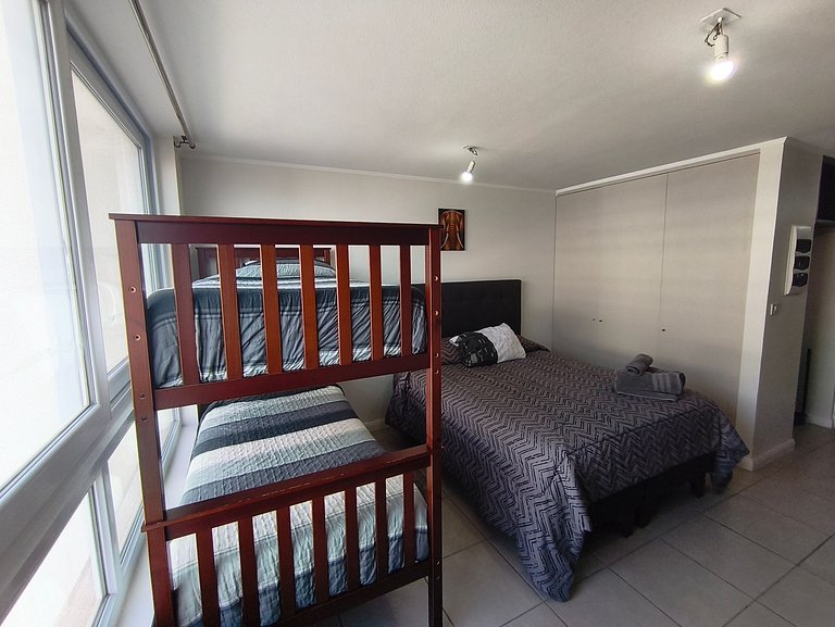 Studio apartment steps from Faro Monumental, La Serena.