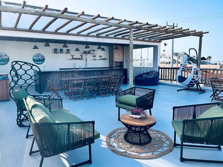 House in a condominium with access to a pool and barbecue ar