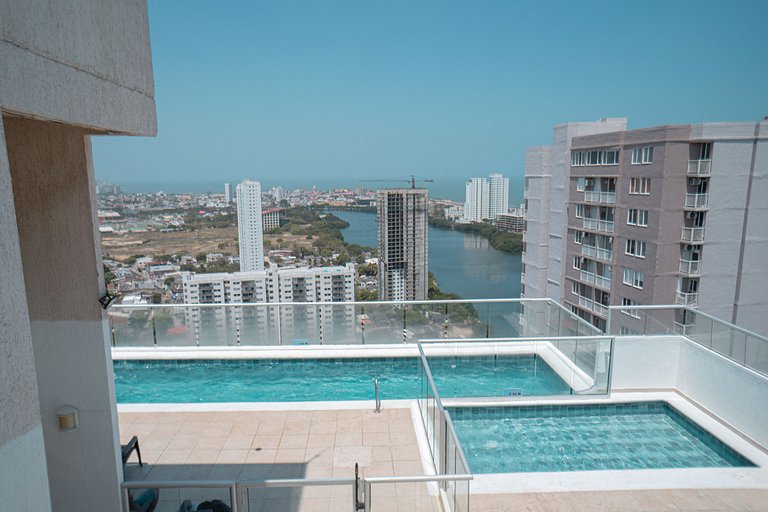Apartment steps from the Caribbean Sea, Cartagena.