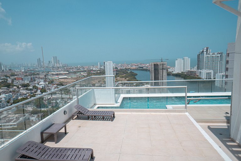 Apartamento a passos do Mar do Caribe, Cartagena.